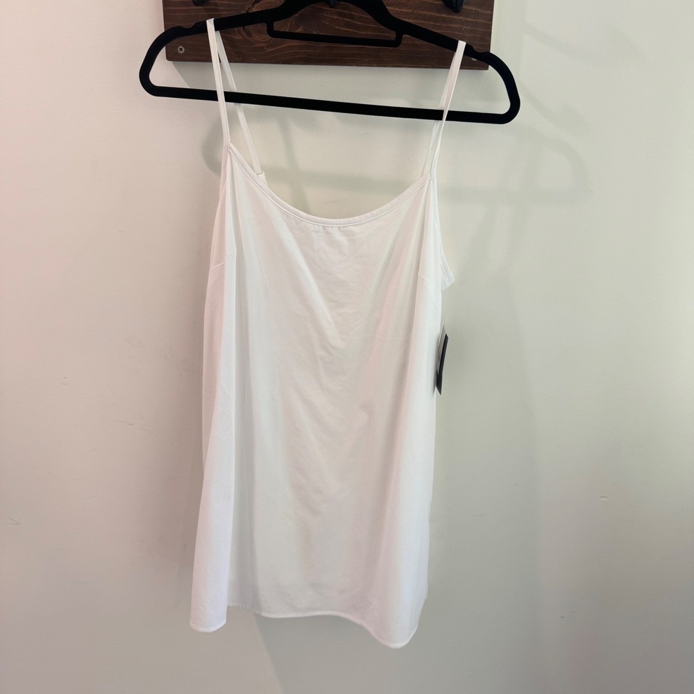 GapFit Runaround Dress White Activewear Mini Adjustable Straps L